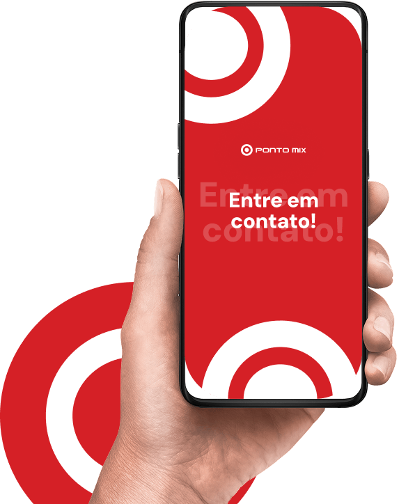 Uma mão segurando um celular na vertical