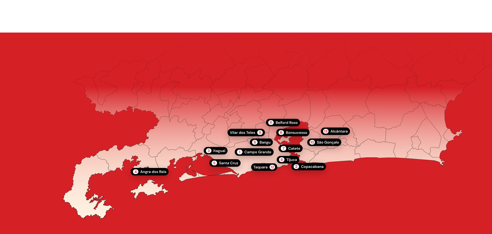 Mapa com localização das lojas ponto mix